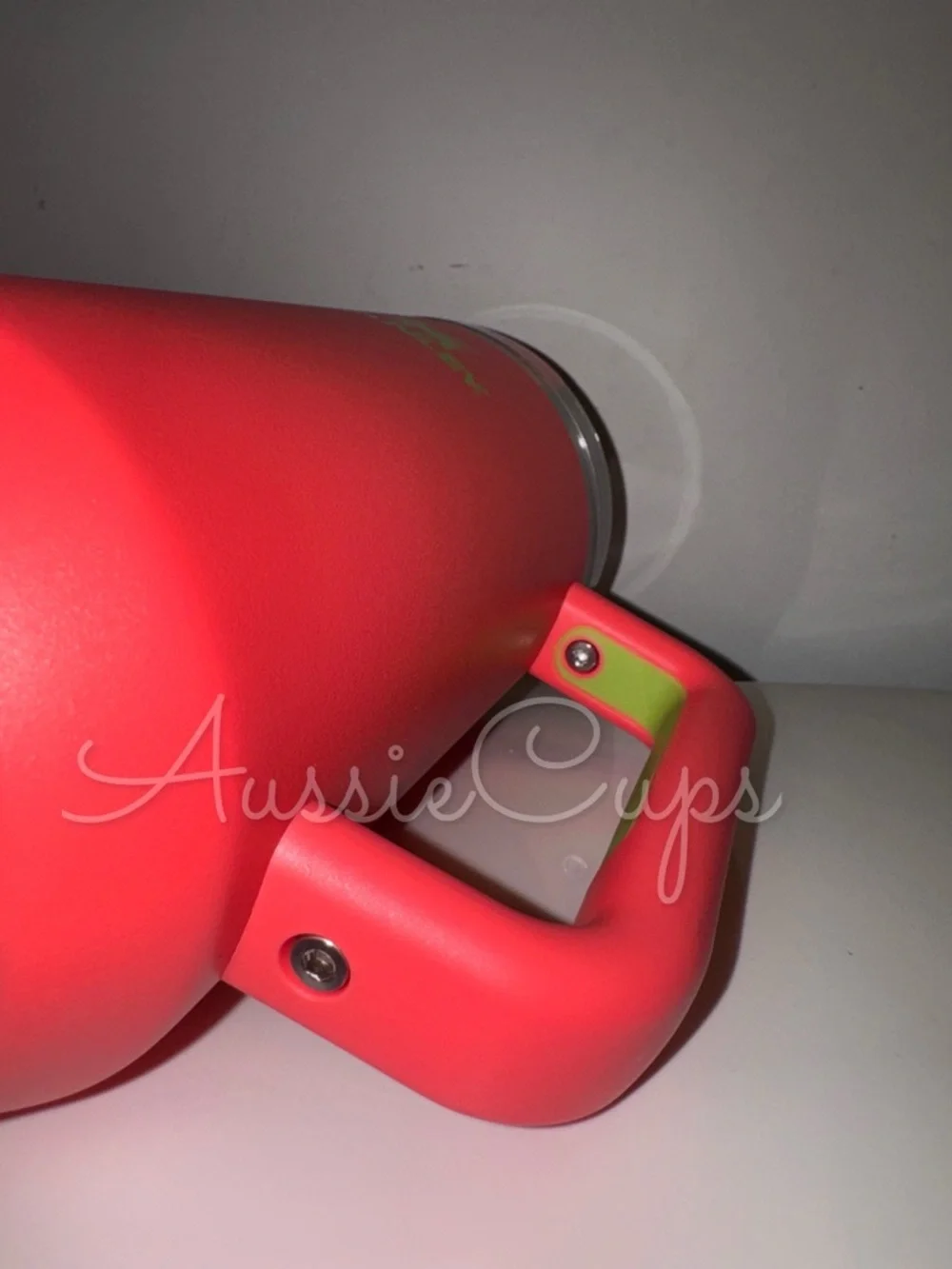 Stanley Hibiscus 40 oz Quencher 40oz Tumbler - Coral with Lime Logo, small flaws - Picture 9 of 10